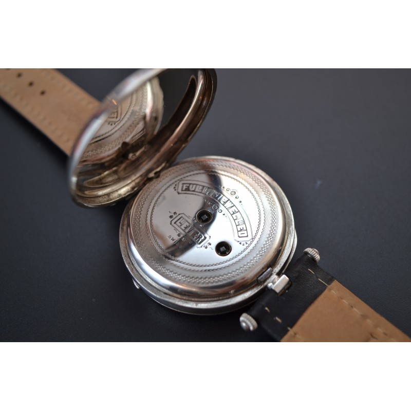 Pre-WW1 Silver Key Wind Art Nouveau Antique Trench Watch – High Grade 15 Jewels photo 7