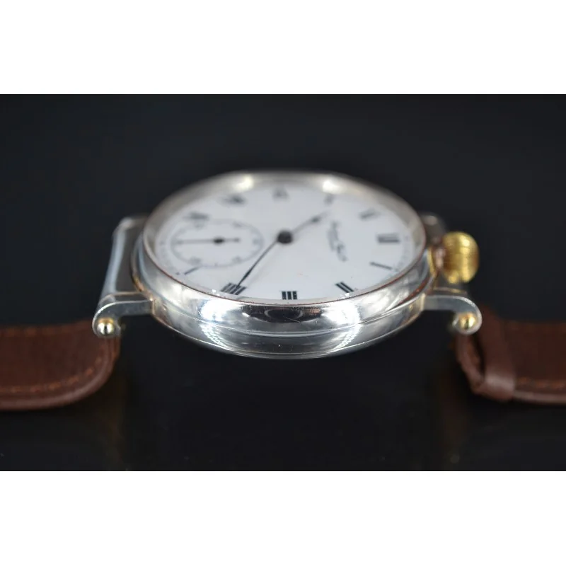 IWC International Watch Co solid silver chronometer antique WW1 military large