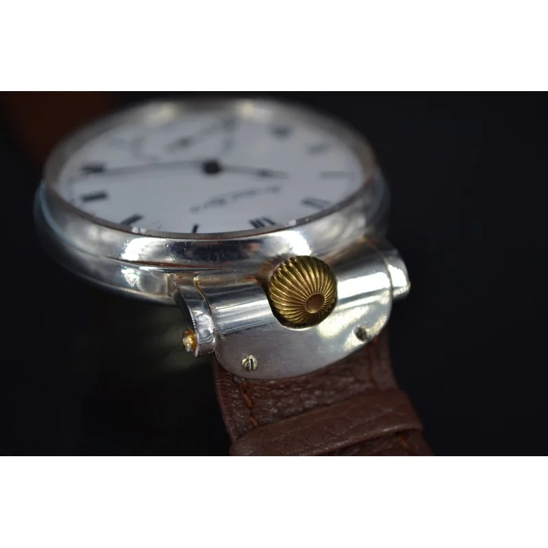 IWC International Watch Co solid silver chronometer antique WW1 military large