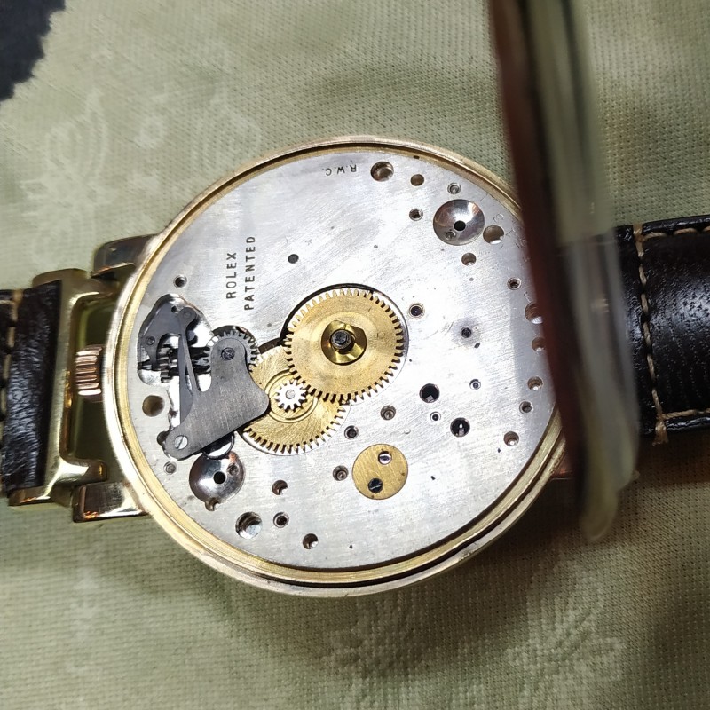 46mm Rolex Wilsdorf solid gold antique mens watch military bubble back vintage collectible timepiece photo 10