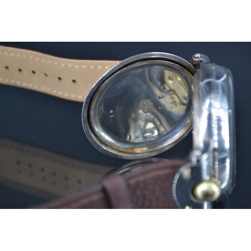 Omega Jura Perpetual Calendar Moonphase silver WW1 antique swiss men wristwatch photo 6