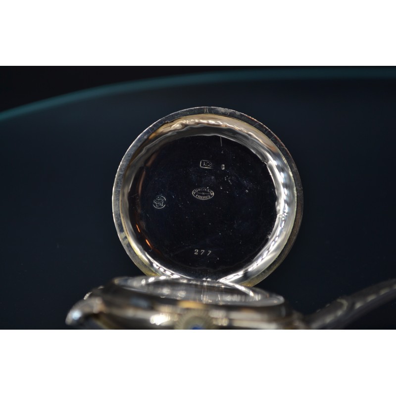 Rolex Watch Unique Niello original Rebberg solid silver with gold decor C.1900 photo 2