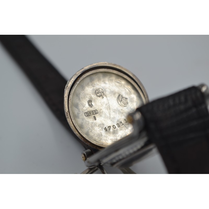 Rolex Watch Unique Niello original Rebberg solid silver with gold decor C.1900 photo 9
