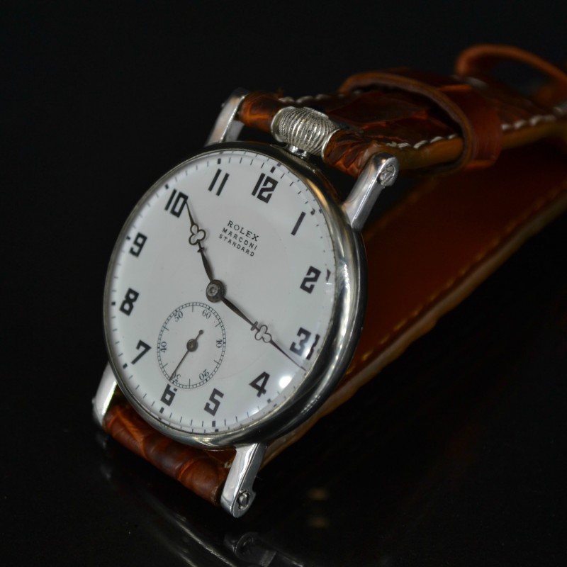 Unique Vintage Rolex Marconi wristwatch antique swiss grade serviced movement men's old rare collectible original timepiece chronometer military trench watch photo 2