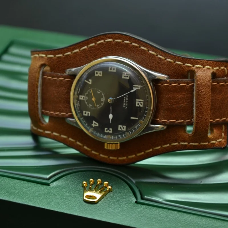 Vintage 32mm Rolex trench watch
