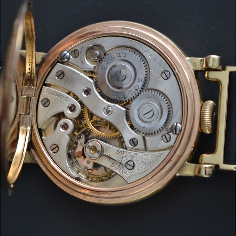 Vintage genuine Rolex chronometer 15 jewels gold plated Dennison case porcelain dial collectible mens wristwatch photo 4
