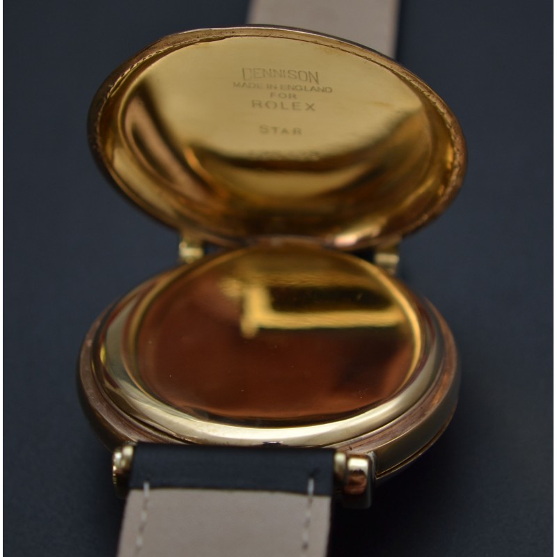 Vintage genuine Rolex chronometer 15 jewels gold plated Dennison case porcelain dial collectible mens wristwatch photo 6