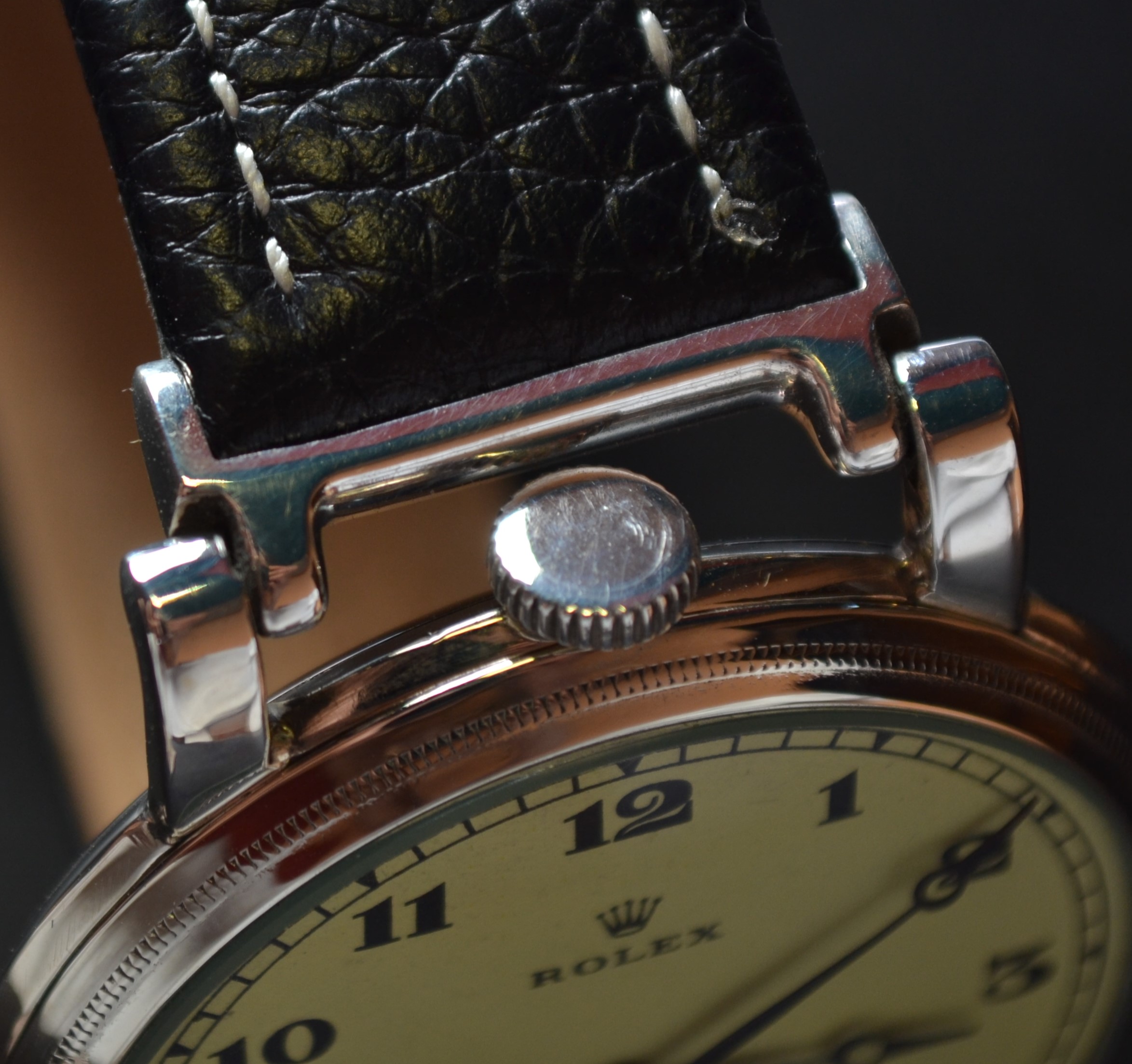 Vintage Military Rolex Lever Men's Watch 45mm – Chronometer, Tropical Dial photo 4