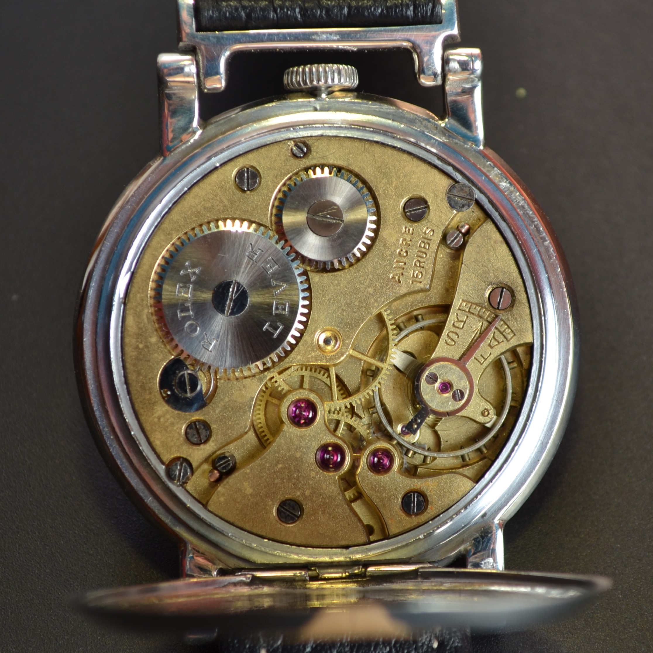 Vintage Military Rolex Lever Men's Watch 45mm – Chronometer, Tropical Dial photo 12