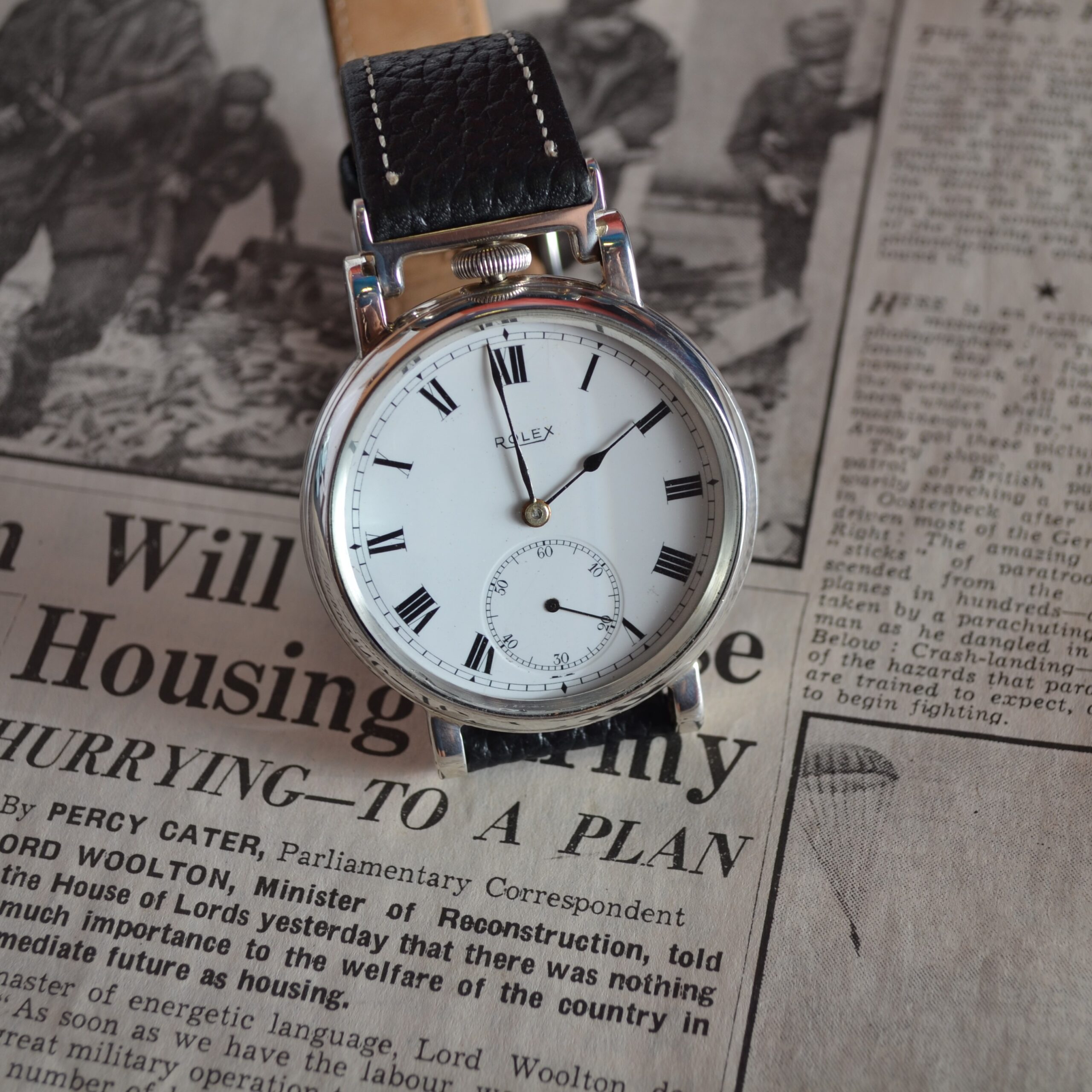 Vintage Rolex Wristwatch 1919 – Silver Case 15 Jewel Chronometer photo 3