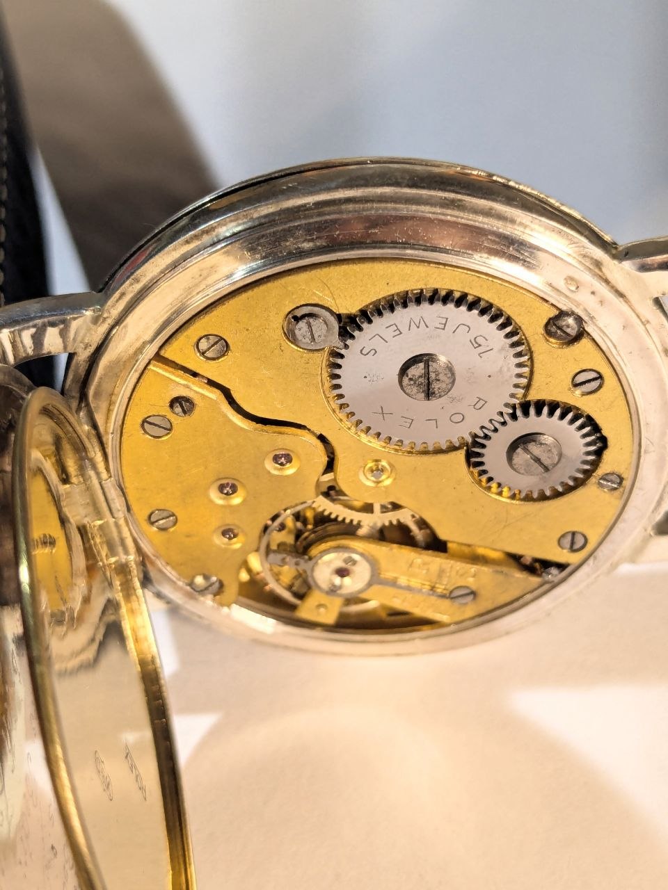 Vintage Rolex Marconi movement, 15 jewels, lever escapement, antique chronometer caliber