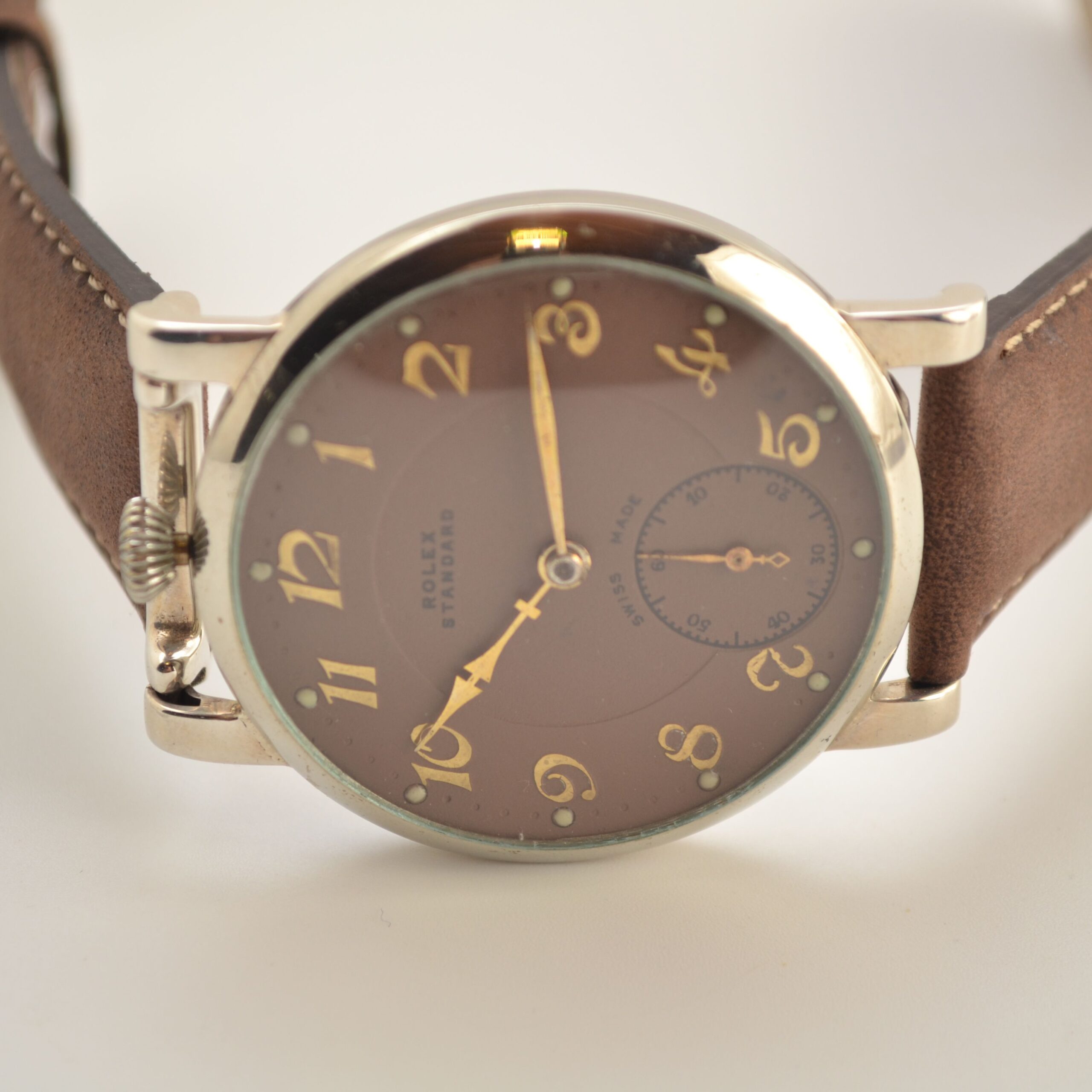 Vintage Rolex Military Watch 1930 – 45mm Tropical Dial Chronograph photo 2