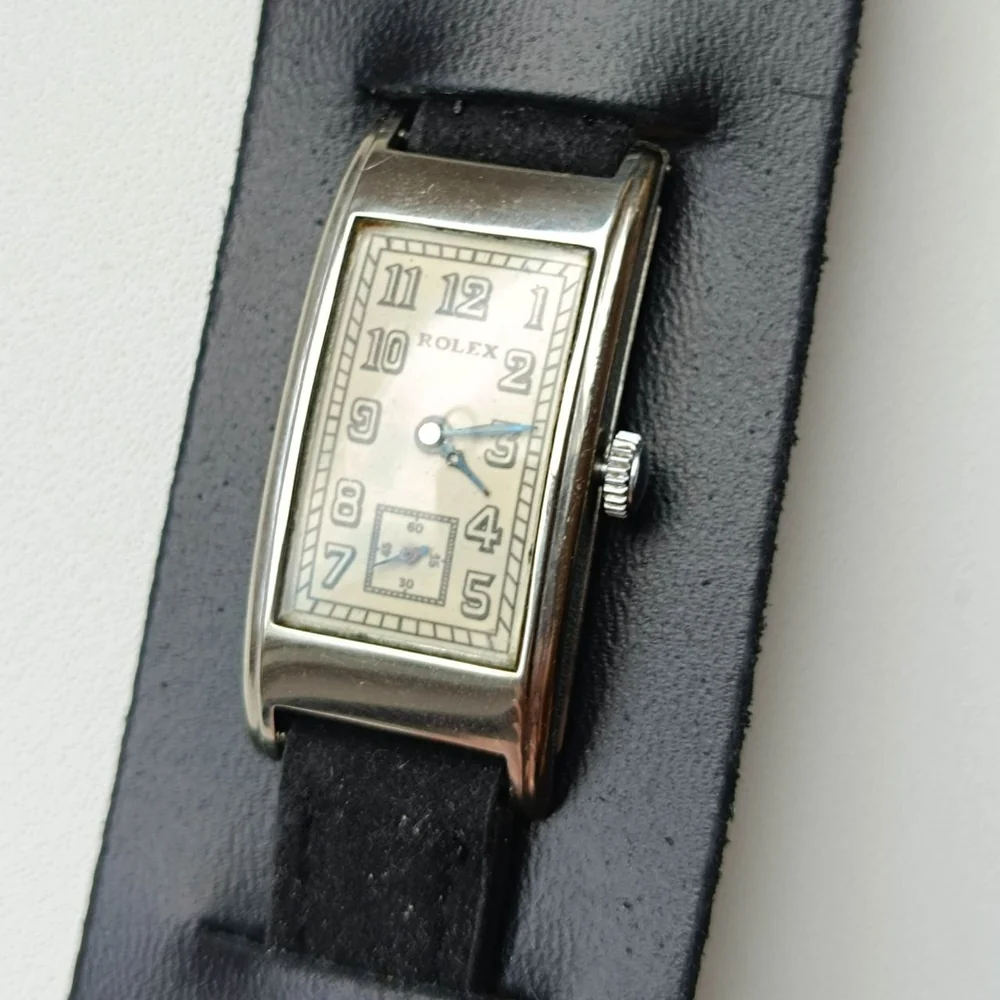 Vintage Rolex rectangle 1930’s tank military WW2 officers trench watch