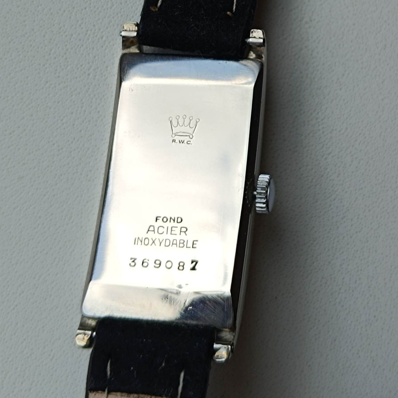 Vintage Rolex Rectangle Tank 1930s Military WW2 Officers Trench Watch photo 4