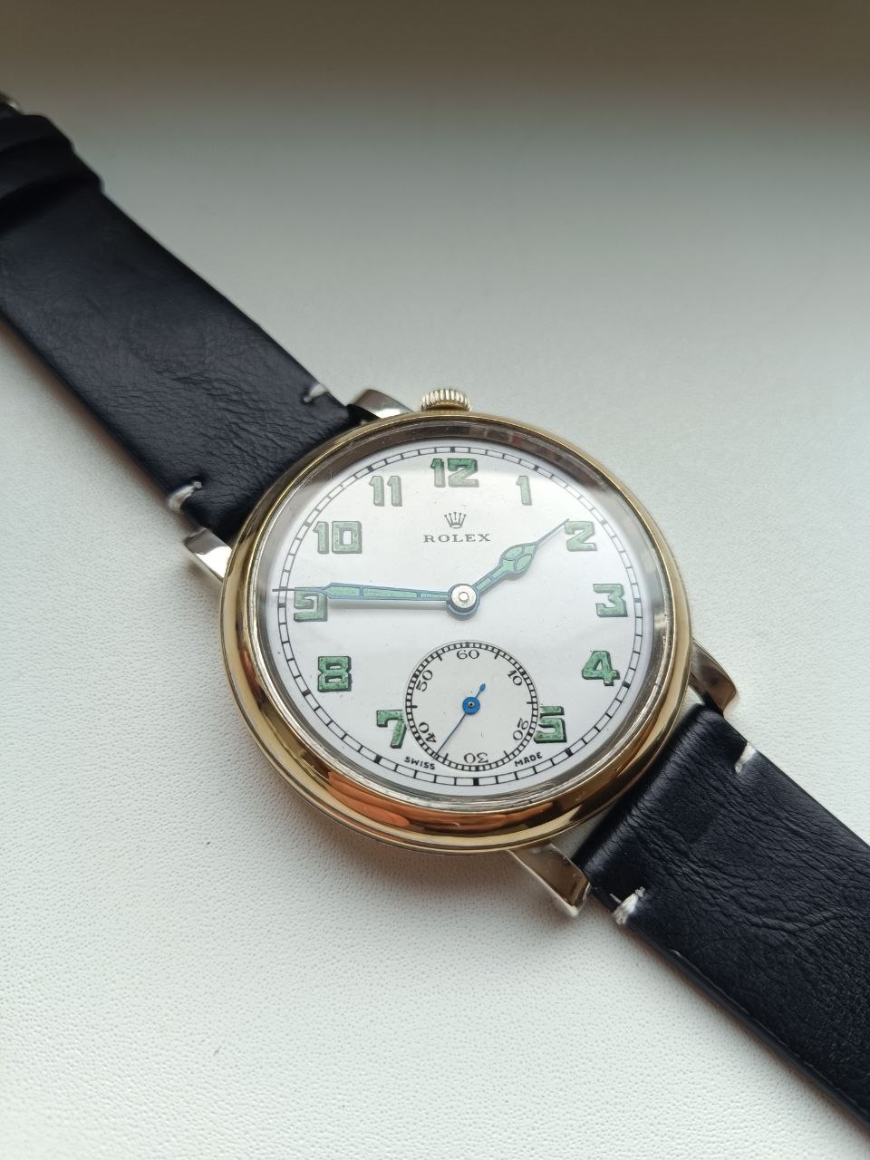 Vintage WW1 RAF Rolex Pilot's Cockpit Watch – RFC Military Issue photo 3
