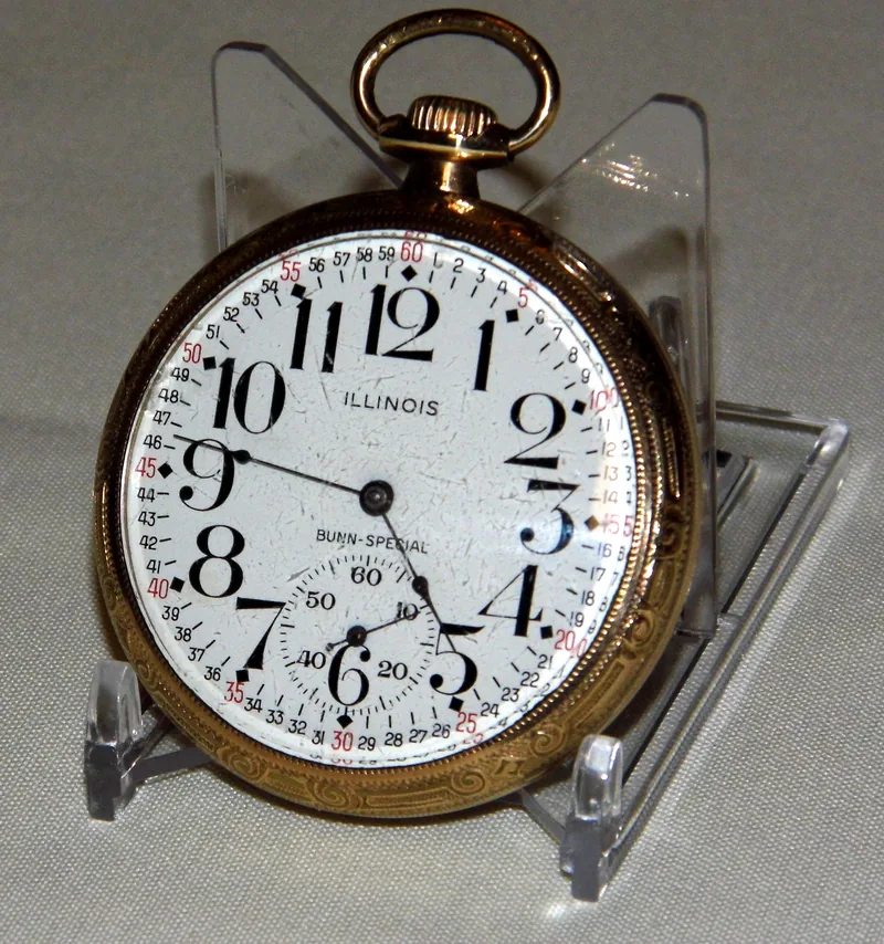 Illinois 12s pocket watch — Vintage Illinois Watch Company, Springfield Illinois, Gold-Filled Pocket Watch,