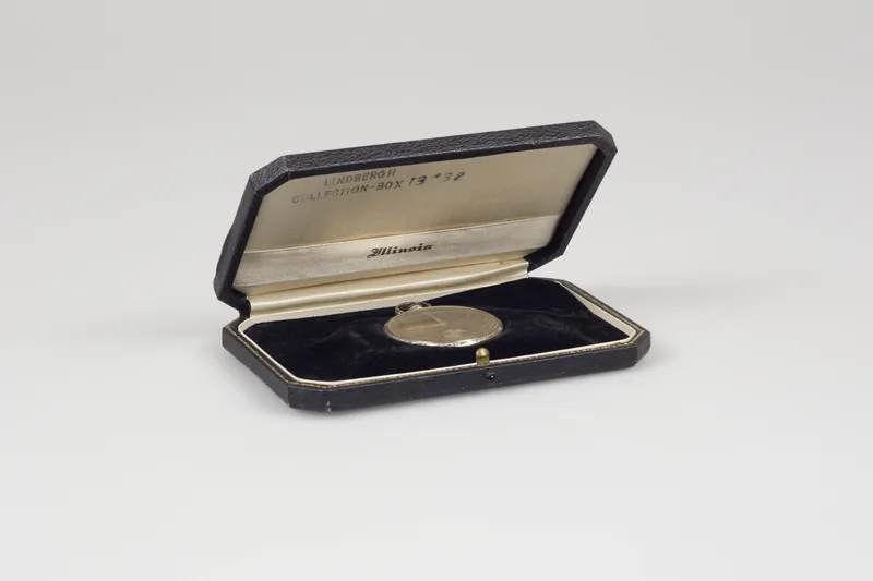 Illinois 12s pocket watch — This Illinois Watch Company pocket watch was given to Charles A. Lindbergh in a
