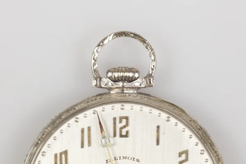 Illinois 16s pocket watch — This Illinois Watch Company pocket watch was given to Charles A. Lindbergh in a