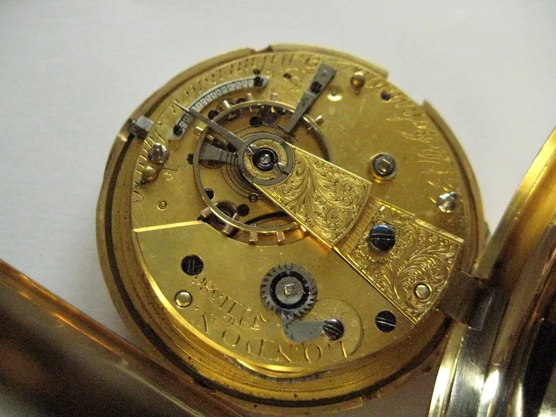pocket watch — Movement of a pocket watch by Edward Daniel Johnson.