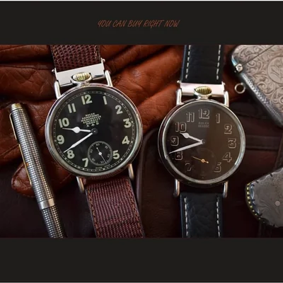 Antique military pocket watch conversion — luminous dial