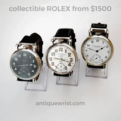 Vintage Rolex pocket watch conversion — brass case with four lugs