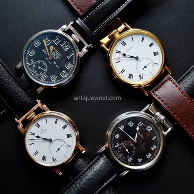 WW1 military trench watch conversion — original hallmarks preserved