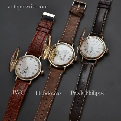 Antique pocket watch wristwatch conversion — guilloche dial closeup