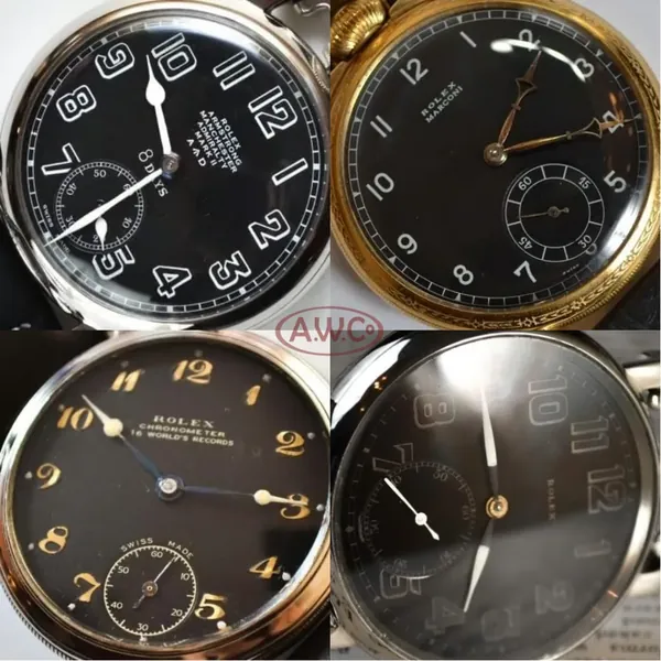Rolex pocket dial reference — pocket rolex watch dials black military dials 1