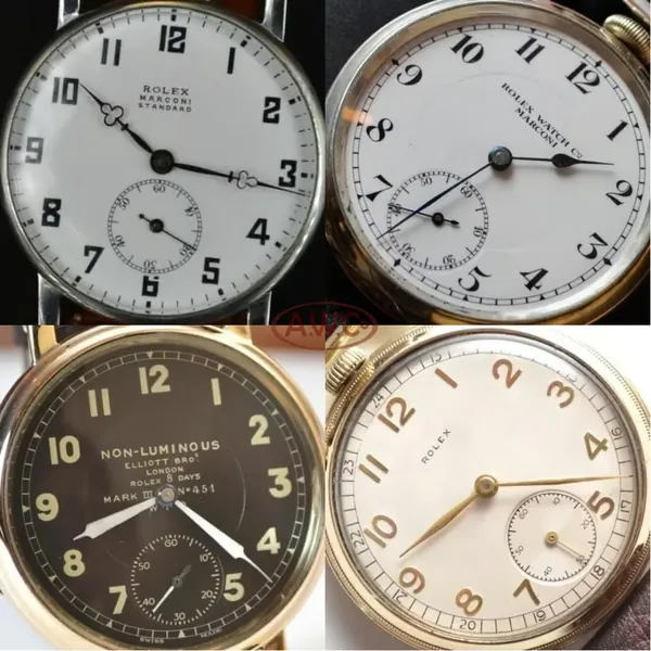 Rolex pocket dial reference — pocket rolex watch dials white black comparison 1