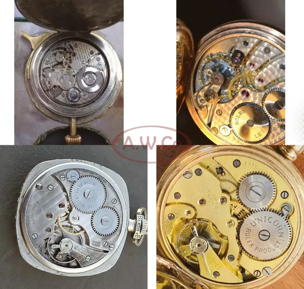 Rolex pocket movement reference — four movement caliber comparison