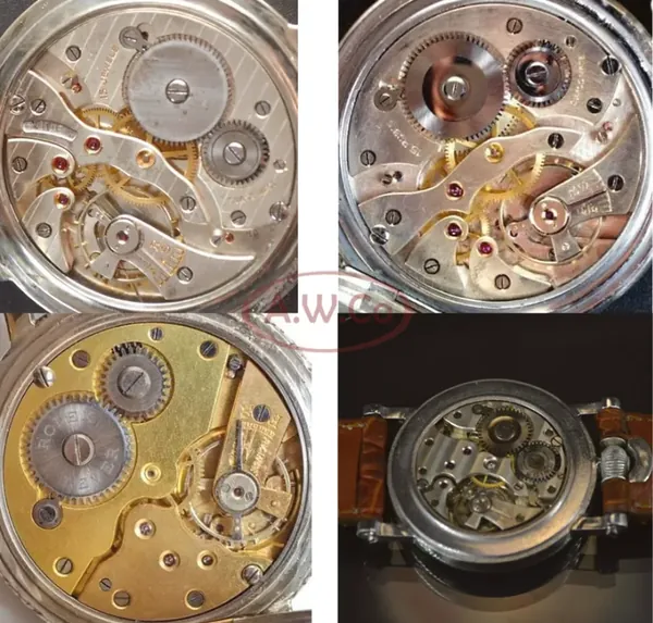 Rolex pocket movement reference — four movement caliber examples