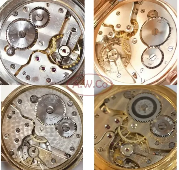 Rolex pocket movement reference — four movements comparison view
