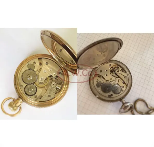 Rolex pocket movement reference — two open pocket movements