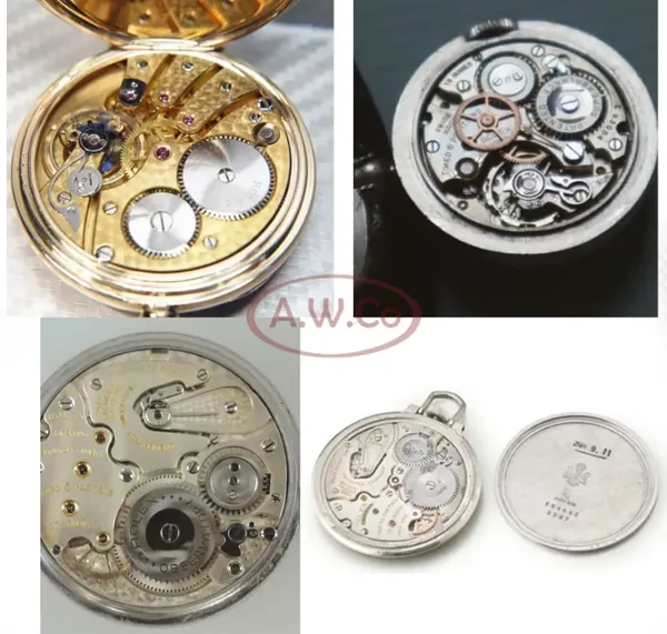 Rolex pocket movement reference — various pocket watch movements